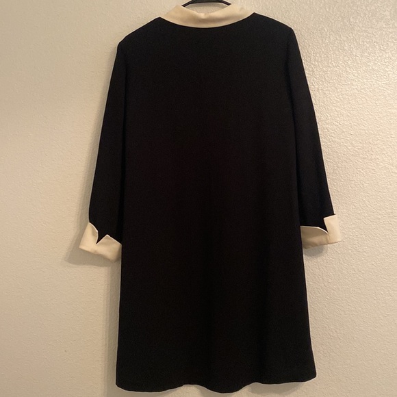 Evan Picone Collared Vintage Black and White Dress - Picture 5 of 5